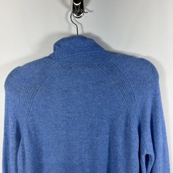 J. CREW Blue Wool Alpaca Blend Turtleneck Long Sleeve Sweater Size Small - Picture 9 of 10